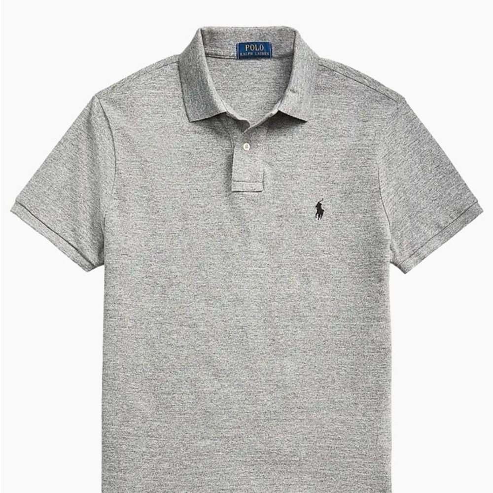 Polo by Ralph Lauren Gray Classic Polo Shirt with Embroidered Logo Gray